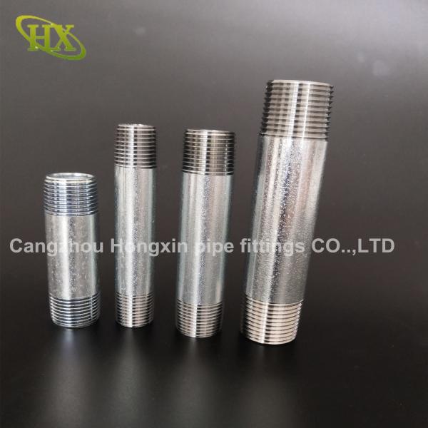 ASTM A733 Black coated steel pipe nipples seamless pipe thread nipples