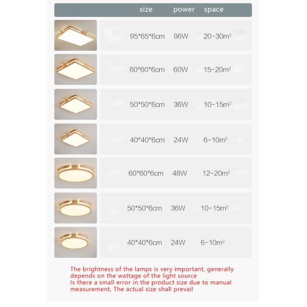 Wood Led Ceiling Lights For Living Room Bedroom Kitchen Ceiling Lamp(WH-WA-59)