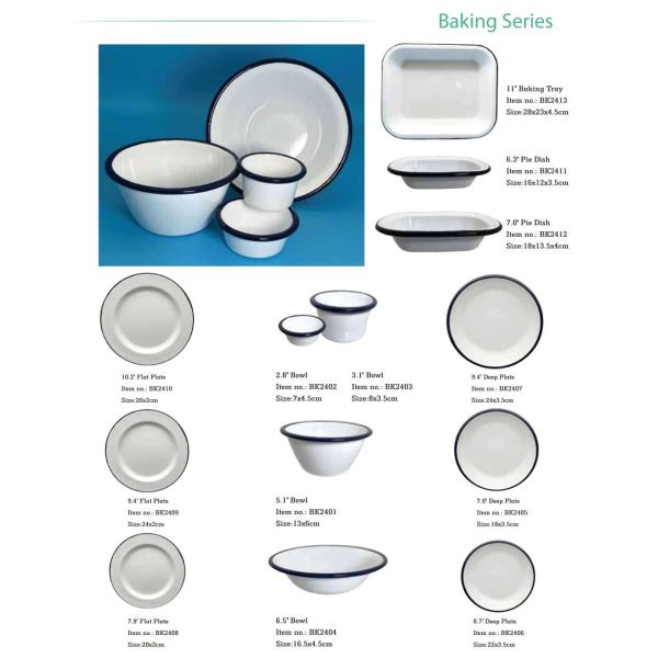 High Temperature Logo Printing Enamel Tableware Sets European Type EU FDA Certified