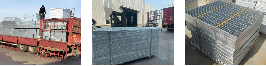 Hot DIP Galvanized Steel Grating Platform with Anti-Corrosion Properties and Customizable Designs for Industrial Use
