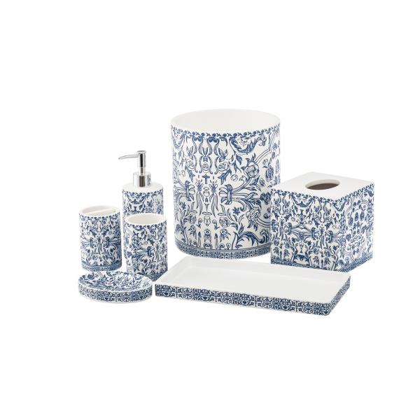 Floral Print Soap Dispenser Foam Dispenser Toothbrush Holder Bathroom Accessories Set