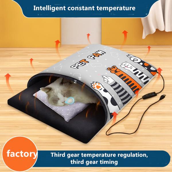 Циновка гнезда кота кровати собаки температуры постоянного USB электрическая нагретая съемная Washable
