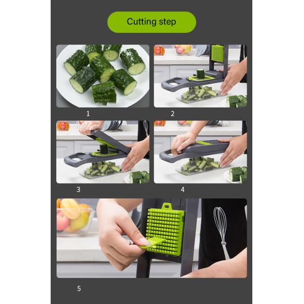 Multipurpose Stainless Steel Kitchen Utensil Sets Cutlery Vegetable Cutter