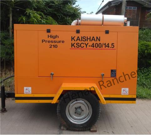 KSCY-400/14.5K  400cfm Diesel Portable Screw Air Compressor With Cummins Engine