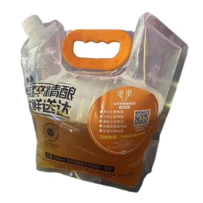 2500ml 5kg Spouted Liquid Stand Up Pouches With Hang Hole Flat Bottom