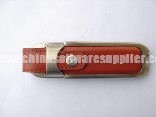 Movimentação de couro do flash de USB do caso