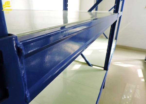 2.5M Long Garage Storage Racks 500KG/Layer White Assembly Columns Steel Materials