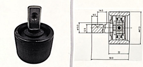 Monfort Bruckner Textima Texture Machine Parts SGLG-A-04 TMT Top Roller Core Separator Roller