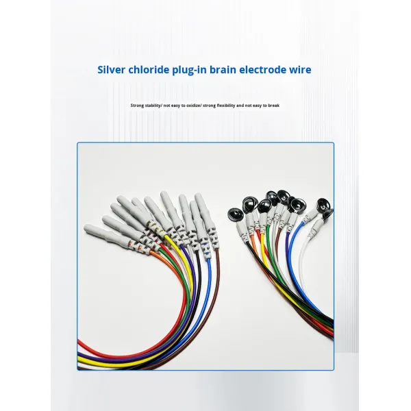 D-Type 1.5 Female Hole Multicolor Silver Chloride Alcohol Disinfecting EEG Electrode Disc Digital Electronic Massager Universal