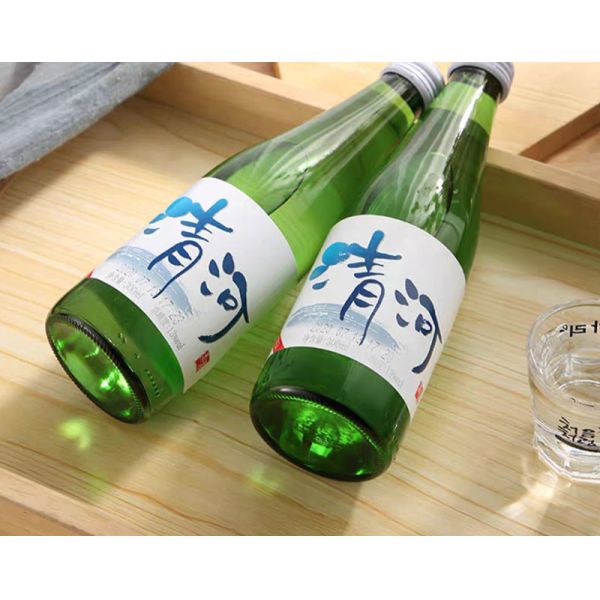 Copperplate Paper Korean Shochu Wine Bottle Sticker Packaging Label