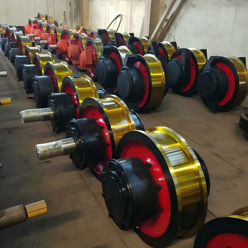 Forged Alloy Steel Crane Wheel Assembly with HB300–380 Hardness and 100–1000 mm Diameter for Heavy-Duty Cranes