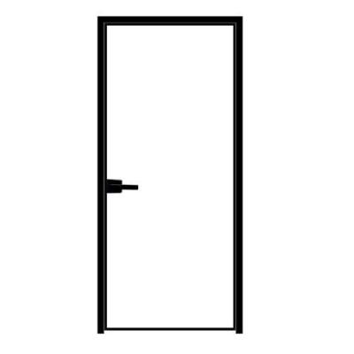 Narrow Side Aluminum Casement French Doors Black Anodized 1.5mm Thickness