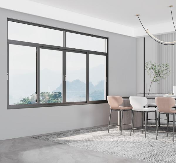 Ventana corredera de aluminio recubierta en polvo SZG con sistema de bloqueo de múltiples puntos y hardware