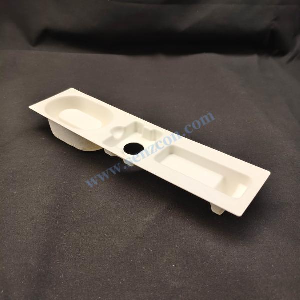 High-end smart watch white plant fiber pulp mold packaging liner base, embedded with anti-drop, shock-proof and anti-static functions.