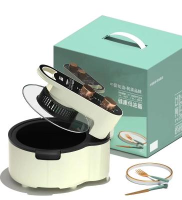peso NOVO da frigideira 2.85kg do ar do preto 5L 1200W