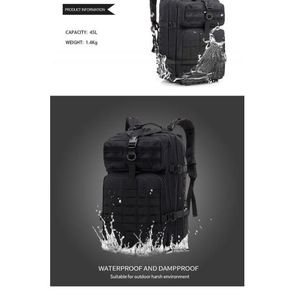 Outdoor Adventure Essential Multi-Function 3P Molle Bag backpack With Zipper Closure