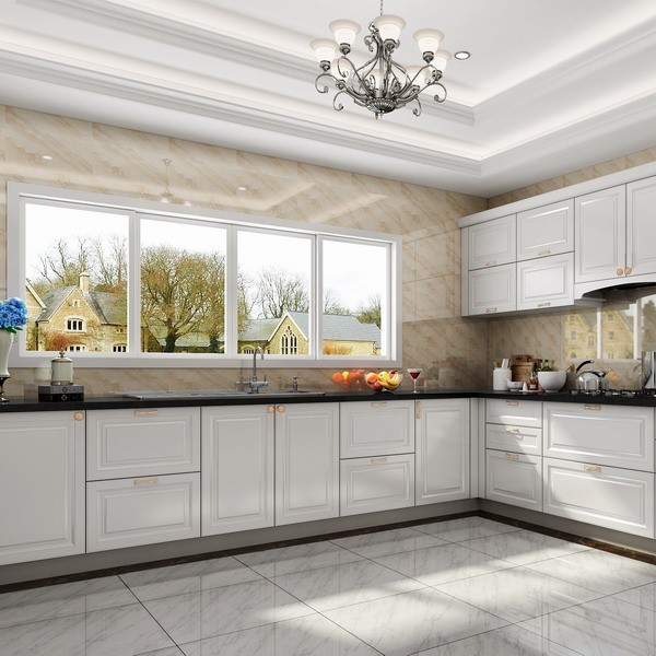 Сланцевая сборка белый цвет Кухня Стенные шкафы Шкафы в форме L