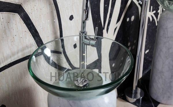 Wall Mounted Rectangular Vessel Sink Durable Easy Cleanning Non Faded Environmental