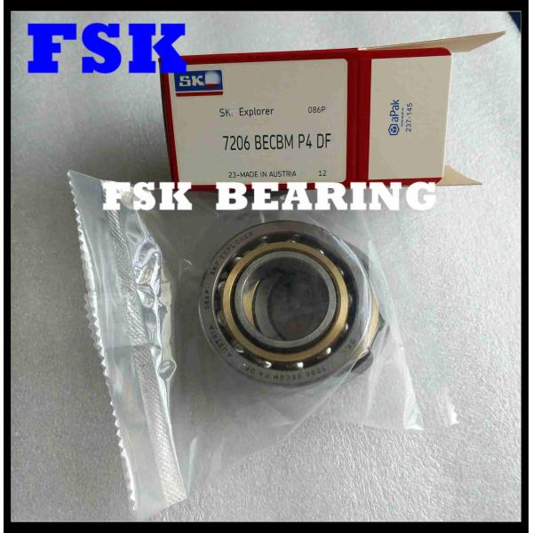 Single Row 7206 BECBM P4 DF Angular Contact Ball Bearing ID 30mm OD 62mm
