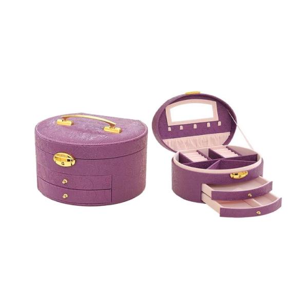 Cosmetic Makeup Case Jewelry Packaging Boxes PU Leather Portable Elegant Design