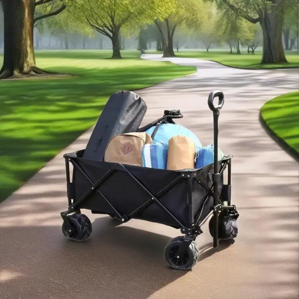 Qingdao Port Steel Foldable Shopping Wagon for Convenient Transport and Loading