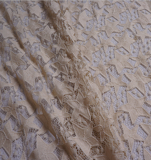 2017 Hot Sale Pink Hollow-out the Five-Star Flower Fall-Plate Stitch  Lace  Fabrics