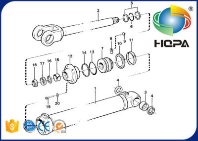 Cilindro de levantamento VOE11707024 VOE11999894 11707024 11999894 do jogo do selo da máquina escavadora de HNBR