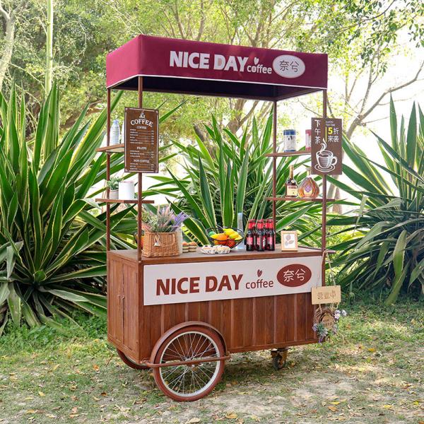 Hand Push Coffee Bicycle  New Design Tricycle Cart for Mobile Cafe