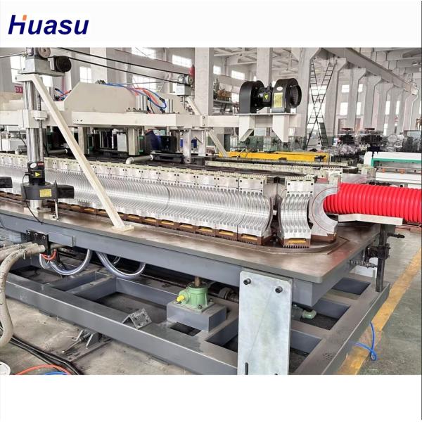 Customizable Double Wall Corrugated Pipe Extrusion Line For Sewage 40cr Casting Mold Material
