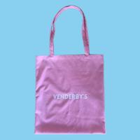 Logo fait sur commande réutilisable rose de taille standard de sac d'emballage d'achats de velours imprimé