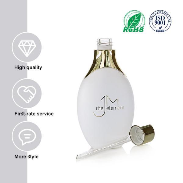 Embalagens cosméticas de vidro congelado, garrafas de 50 ml com conta-gotas