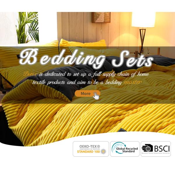 Customized Size Velvet Bedding Set 4pcs Thick Flannel Fleece Duvet Cover for Winter