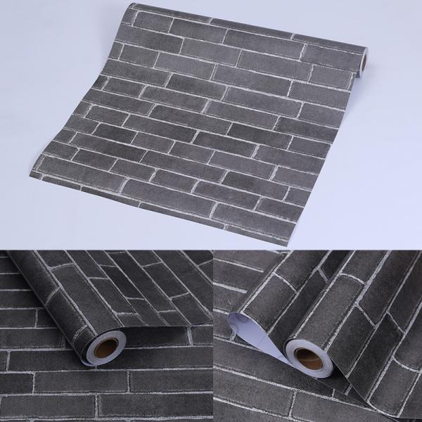 Moisture-Proof PVC Vinyl Brick Stone Wallpaper Vintage Design 3D Brick Wallpaper Adhesive Paper Stickers