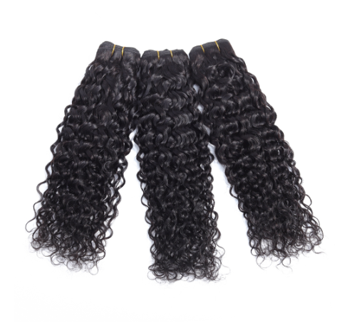 20 Inches Water Wave Long Hair / Virgin Cambodian Hair Extensions Double Weft