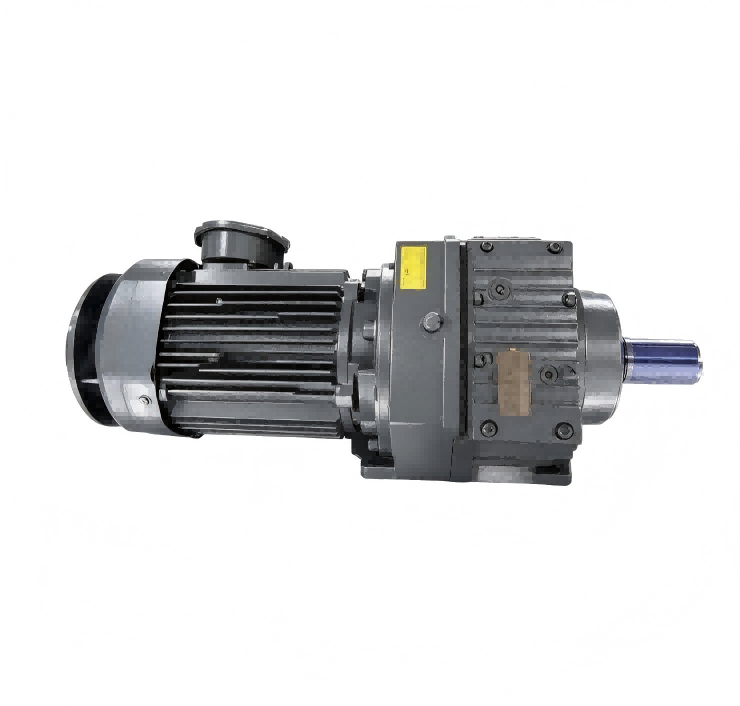 R97-Y5.5kw R Series Inline Helical Hardened Gearbox Geared Motor Vertical Mount 3 Stage Transmission