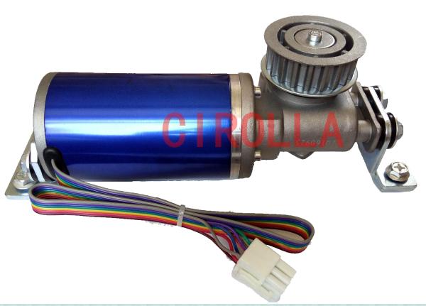 24V 75W Blue Circular Brushles Glass Sliding Door Motor Casing Diameter 60.5mm