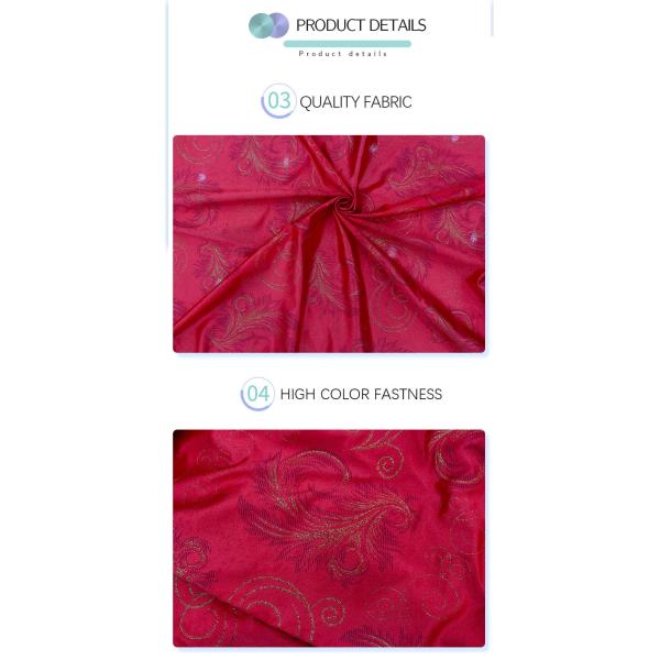 Gold Powder Printed Mattress Quilting Fabric Healthy Allergy Proof