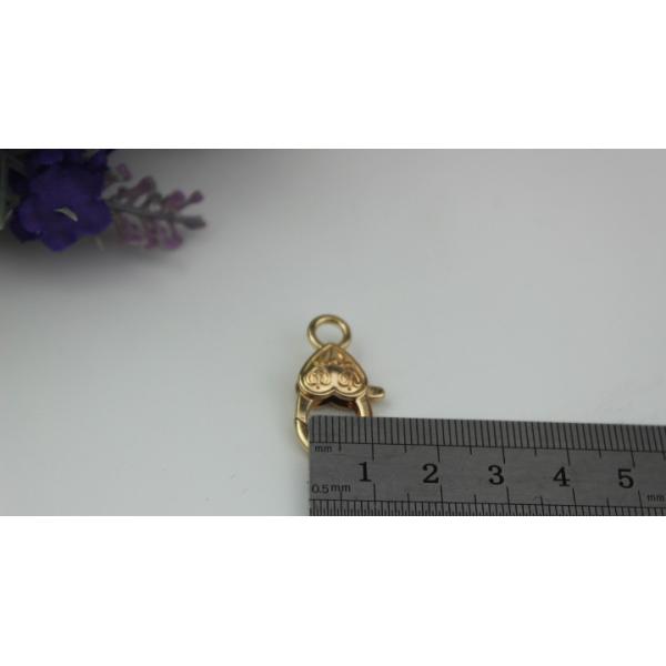 Gold zinc alloy bag hardware mini 5 mm lanyard snap hook suitable for metal chains