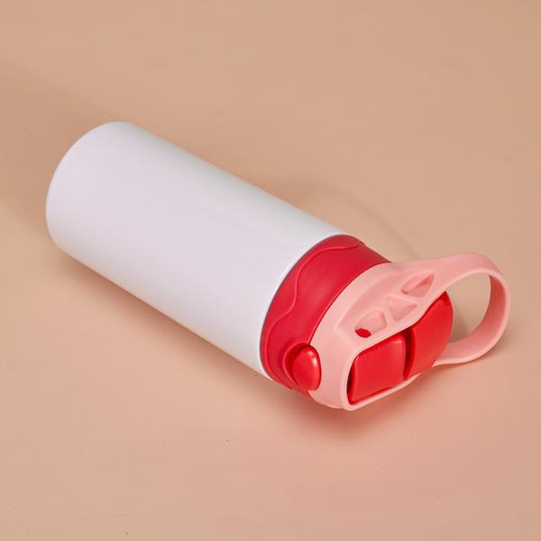 12 OZ Sublimación de paja Sippy Cup Tumblers en blanco de doble pared de vacío aislado de colores mixtos termocasas de acero inoxidable botellas de agua para la escuela