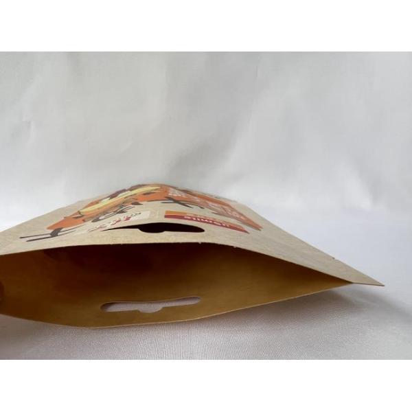 Brown Paper Packaging Pouches Kraft Paper Plastic Bag Customized