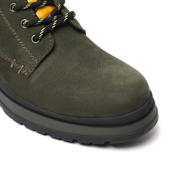 Velvet Sock Euro 40size Mens Leather Casual Boots Spring Olive Green