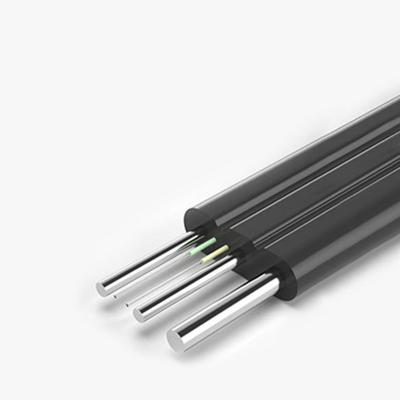 Outdoor FTTH Drop Cable GJYXCH 1 Core Fiber Optic Cable G657A1 With Steel Strength Member