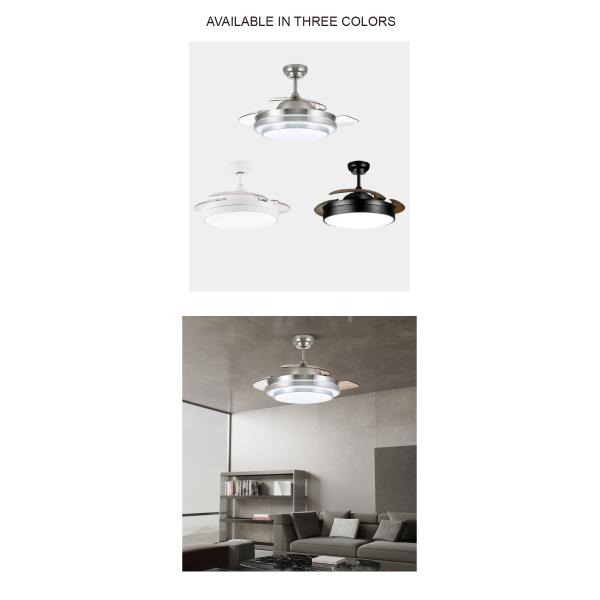 48W 72W Four Blade Dining Room Ceiling Fan Light 12kg 48 Inch 52 Inch