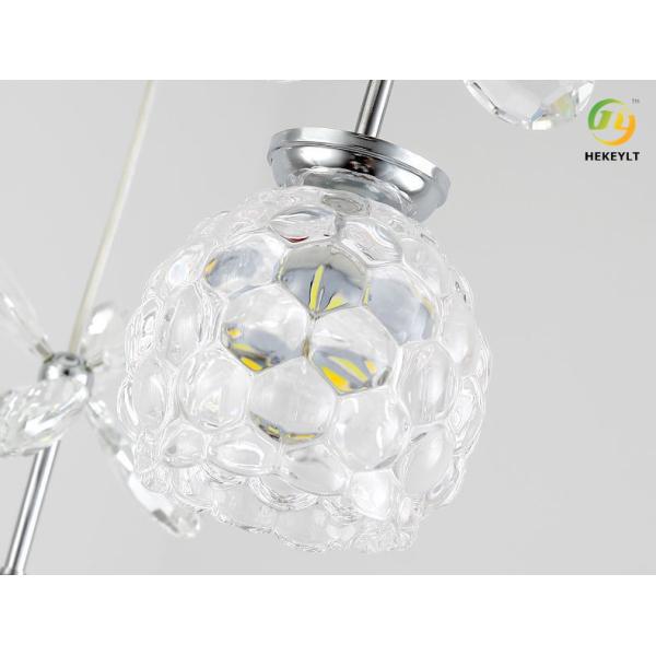 Modern Minimalist LED Luxury Crystal Candle Chandelier For Dining Living Room