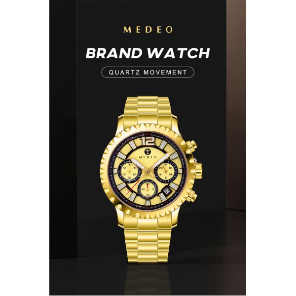 Business Gold/silver Quartz Watch · OEM/ODM | 5ATM Water Resistant