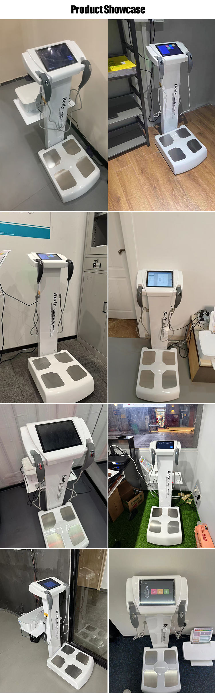 2 Handle 8 Point Contact 3D Body Scanner Measure Printer Include Body Composition Analyzer