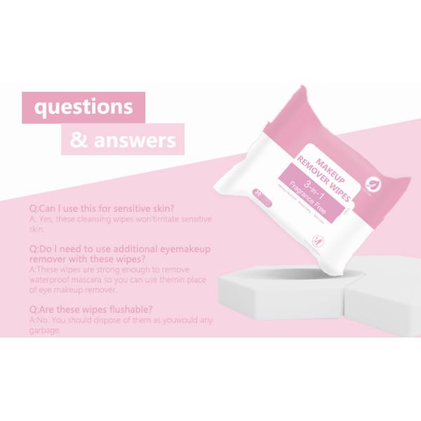 Toallitas desmaquillantes de tamaño personalizado para la eliminación de maquillaje, cuidado de la piel, hidratación