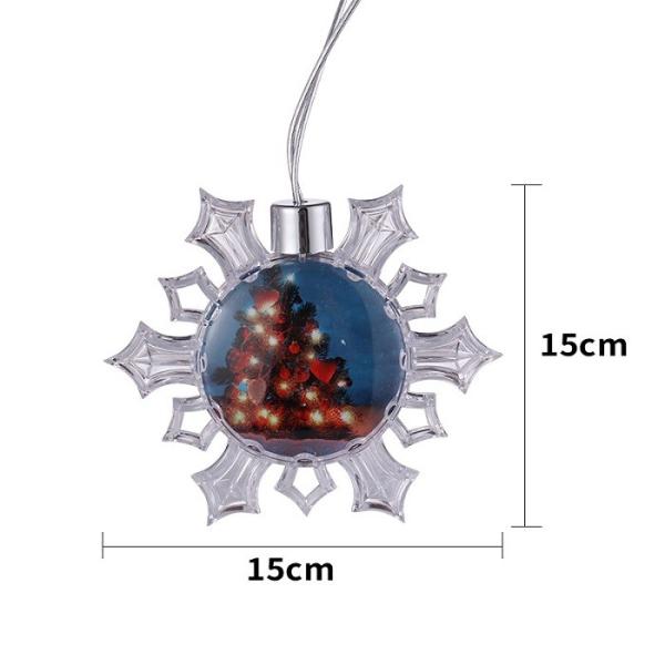 Sublimation Snowflake Ornament Plastic Christmas Pendant Sublimation Blank Christmas Hanging Decorations