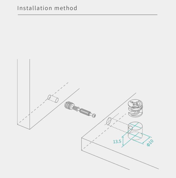 Robust Cam Lock Fastener Cabinet Connector SGS For Rta Furniture