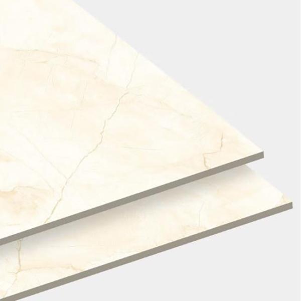 Claro - amarelo lustrado vitrificado telha o mármore do assoalho da parede da porcelana telha o anti deslizamento 600*600mm